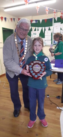 Chairman John Housley with Ecclesfield scouts