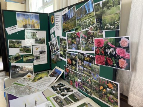Photo of yorkshire day showing High Green In Bloom stand 