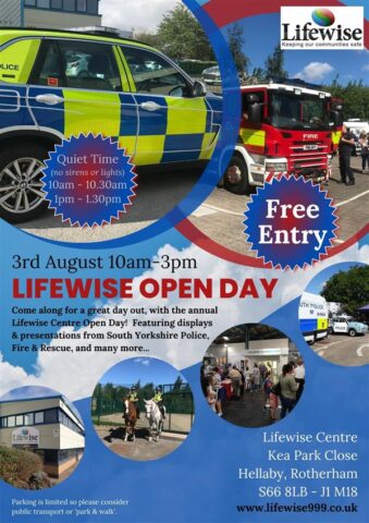 Poster to advertise the Lifewise Centre open day 