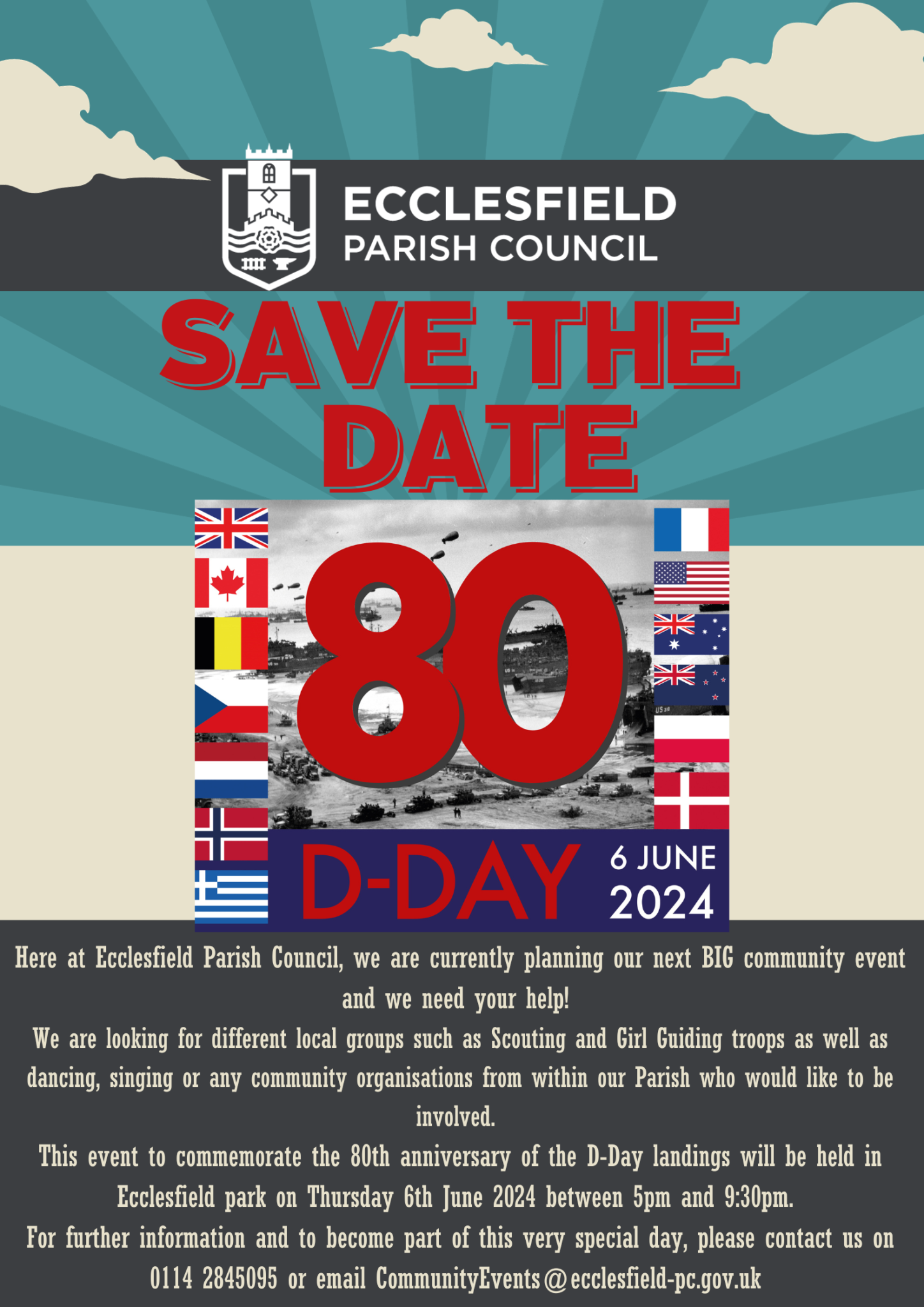 SAVE THE DATE DDAY 80 2024 Ecclesfield Parish Council