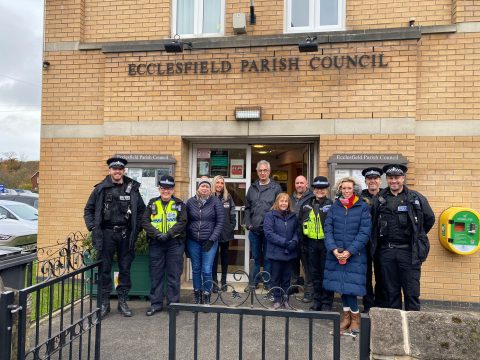 Members of Ecclesfield Parish Council and North East Policing team 