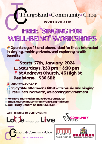 singing for well-being workshops starting in Penistone 