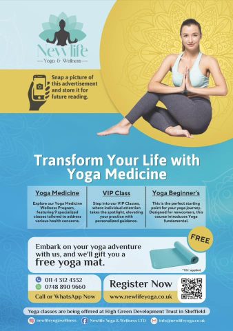 New life yoga classes starting in High Green 