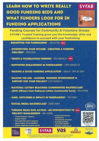 Community courses funding available through SYFAB
