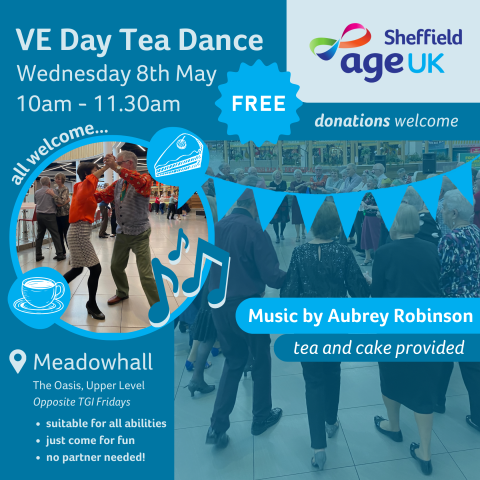 VE day dance taking place at meadowhall on wednesday 8th May 